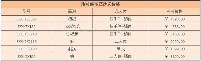 斯可馨布艺沙发