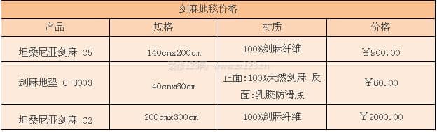 剑麻地毯