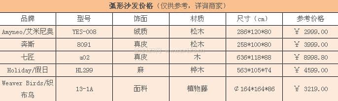 弧形沙发