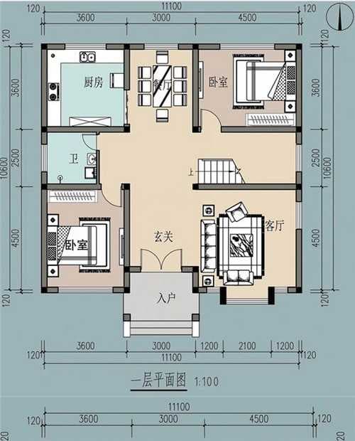 5款12米x10米农村自建房平面图